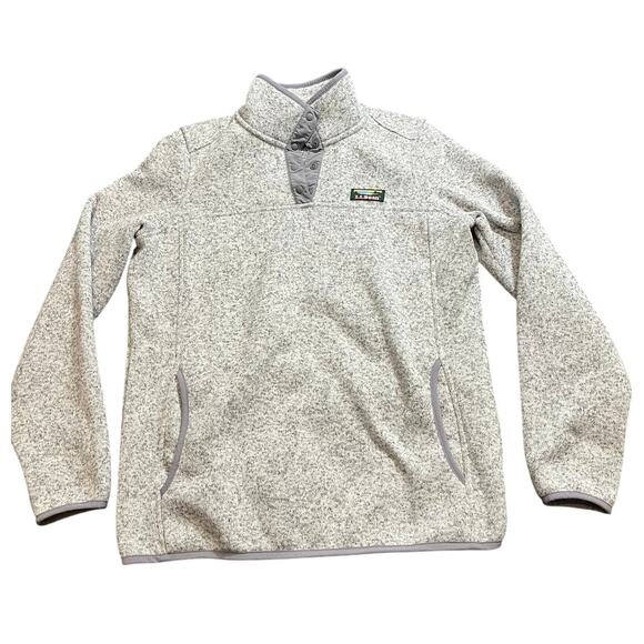 Women's L.L.Bean Sweater Fleece Pullover Gray Sweatshirt Size Small Regular - Picture 1 of 7